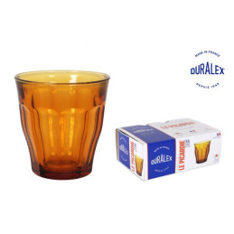 SET 6 VASO 25cl AMBAR PICARDIE